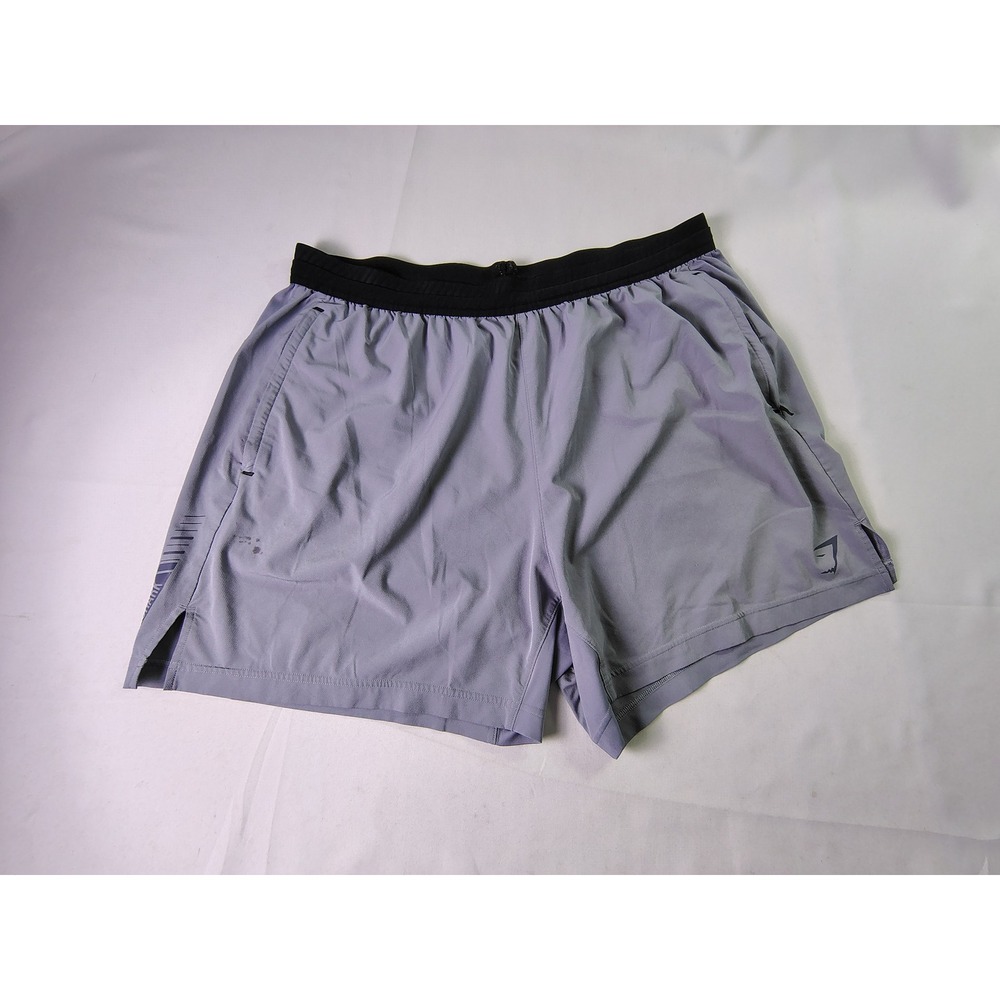 Gymshark Womens XXL Gray‎ Training Shorts Zip Pockets Athletic Workout Gym